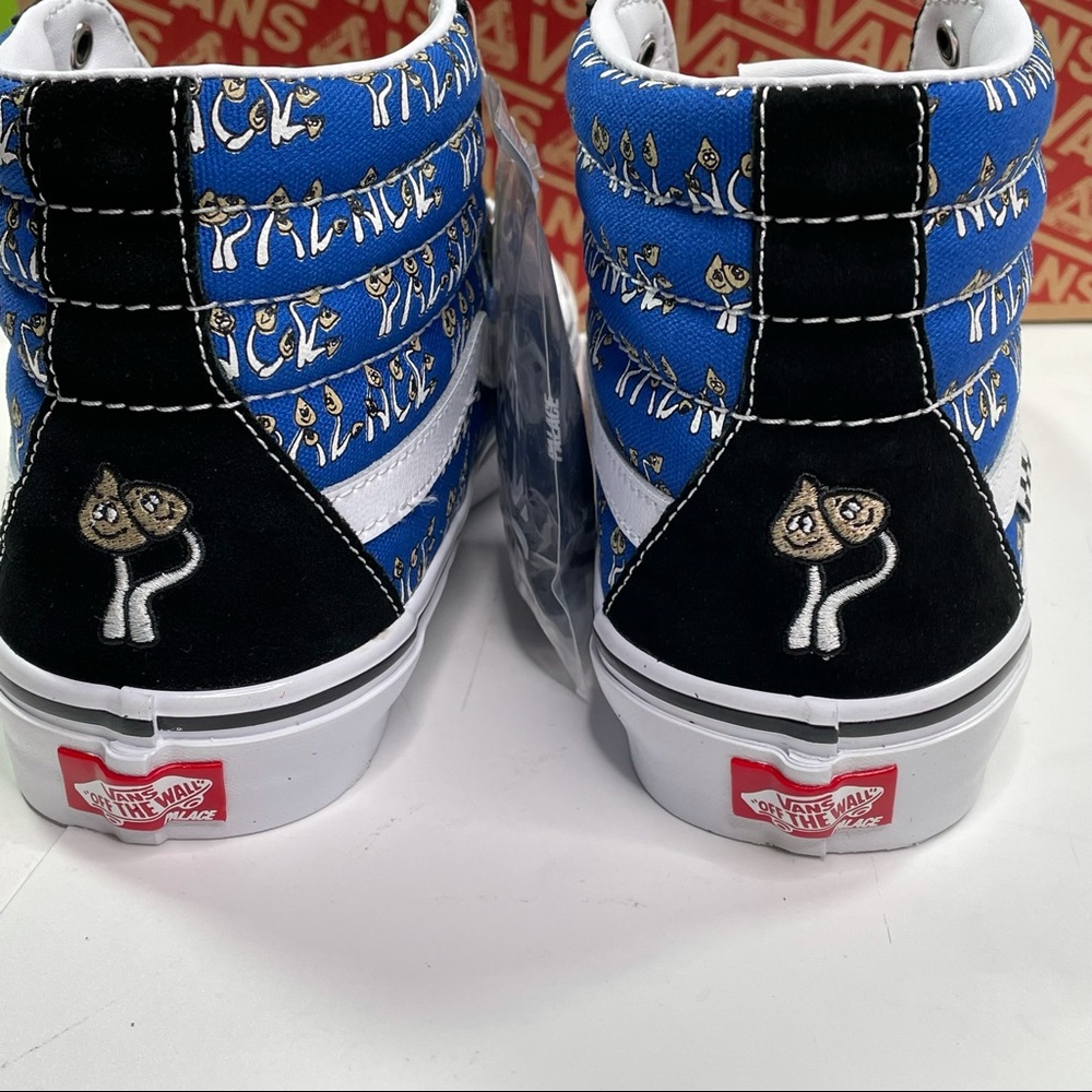 Palace x Vans Blue P Shroom Skate SK8-Hi L Mens Size 9.5 Skateboard Sneakers - Picture 6 of 11